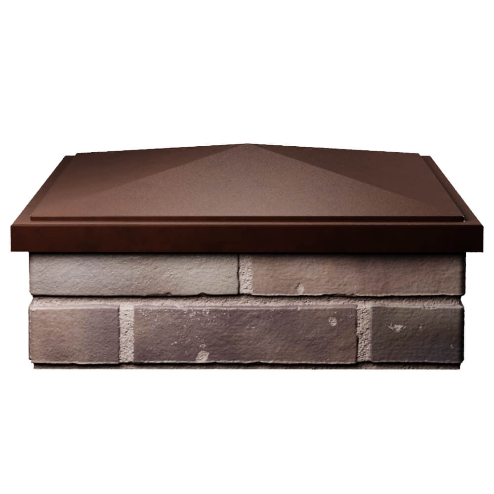 Колпак Zking БонаМоно Коричневый на столб 2х2 кирпича (515х515, 530х530мм) Самара фото