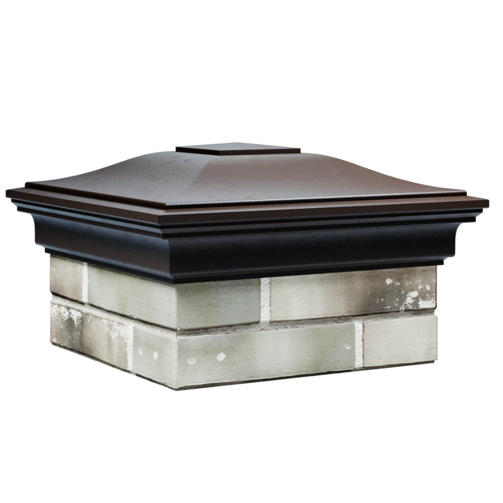 Колпак Zking Монблан Коричневый на столб 1.5х1.5 кирпича (385х385мм) в Самаре фото