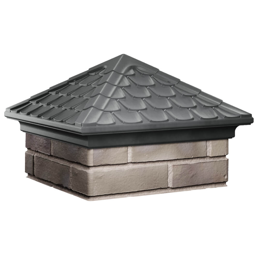 Колпак Zking Эльбрус Серый на столб 1.5х1.5 кирпича (385х385мм) в Самаре фото