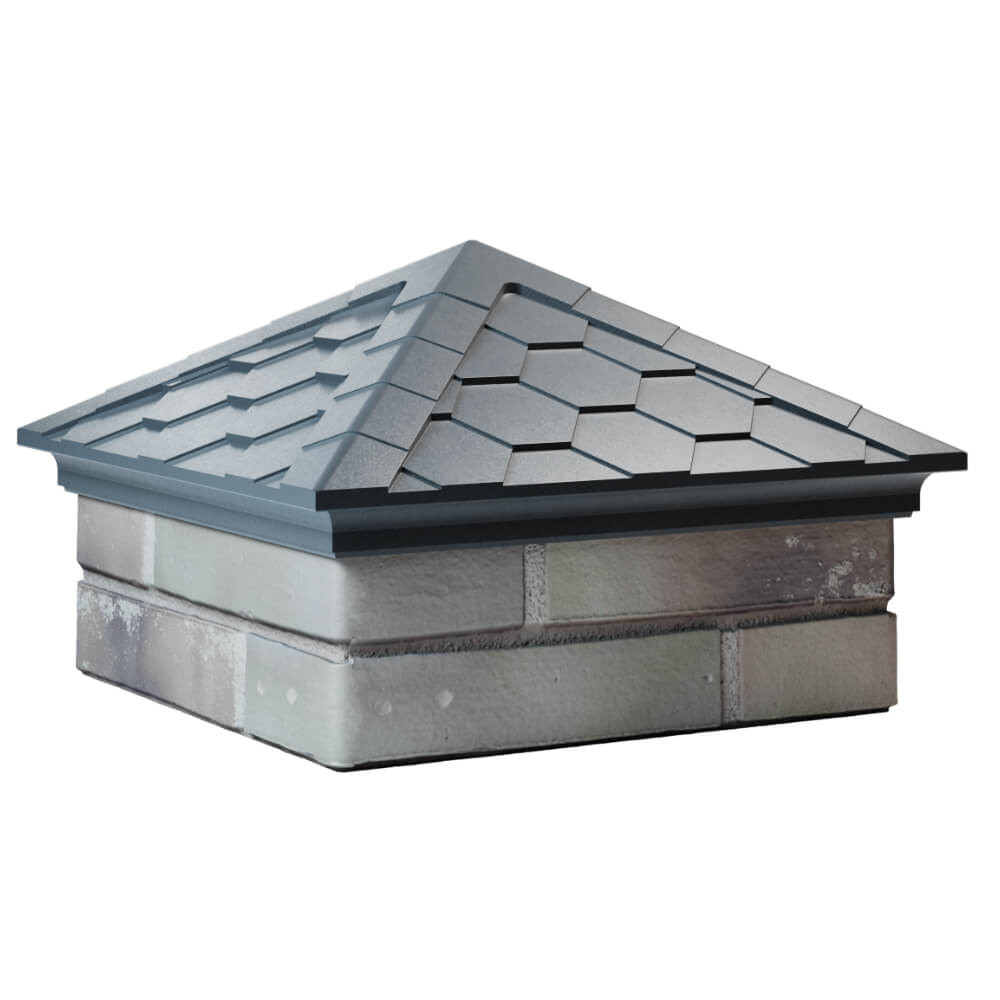 Колпак Zking Эверест Серый на столб 1.5х1.5 кирпича (390х390мм) в Самаре фото