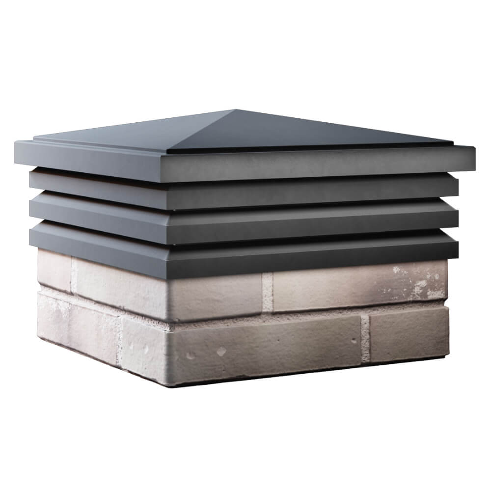 Колпак Zking Бона ХайТек Серый на столб 1.5х1.5 кирпича (385х385мм) в Самаре фото