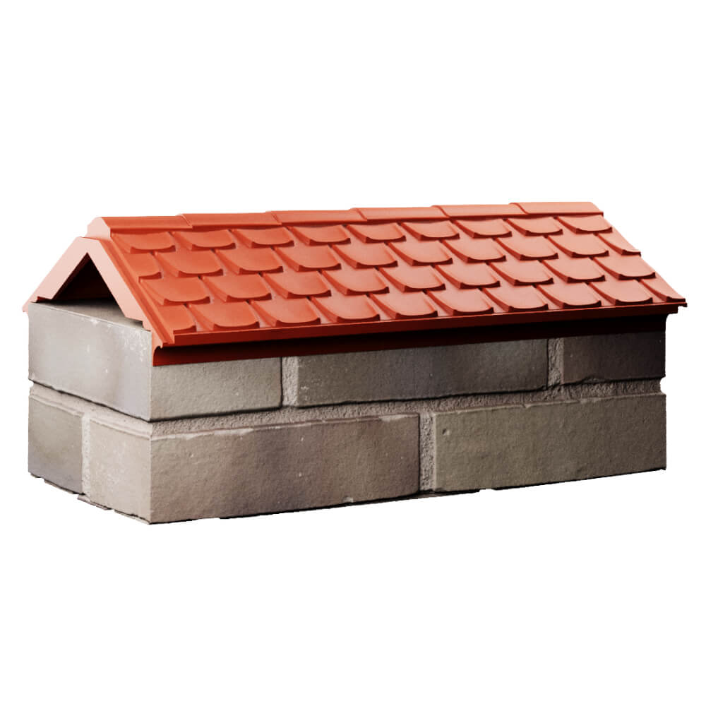 Парапет Zking Эльбрус Красный с посадкой на 1 кирпич (255мм) Самара фото