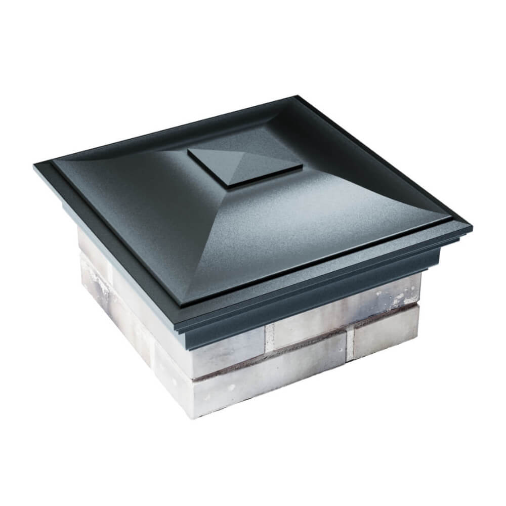 Колпак Zking Монблан Черный на столб 1.5х1.5 еврокирпича 0.7НФ (355х355мм) в Самаре фото