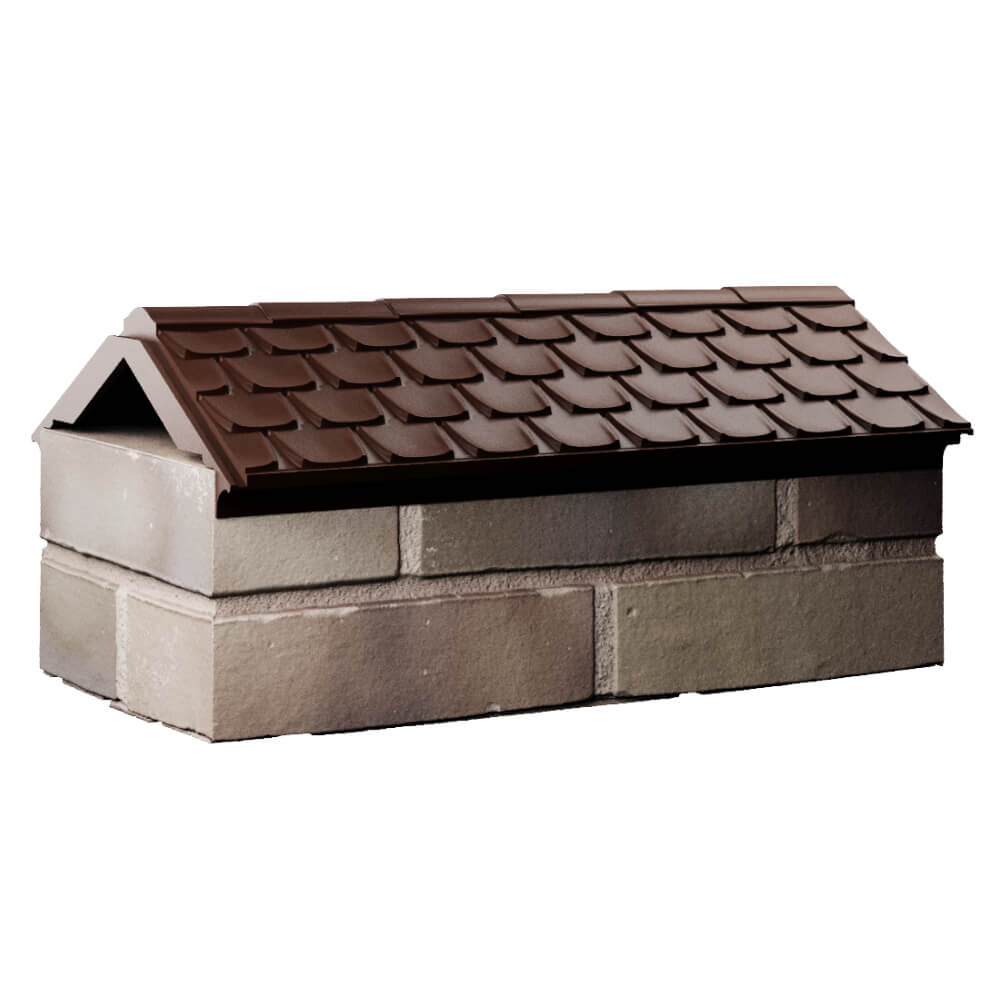 Парапет Zking Эльбрус Коричневый с посадкой на 1 кирпич (255мм) Самара фото
