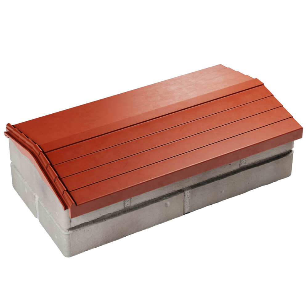 Парапет Zking Бона ХайТек Красный с посадкой на 1 кирпич (200/225/255мм) в Самаре фото