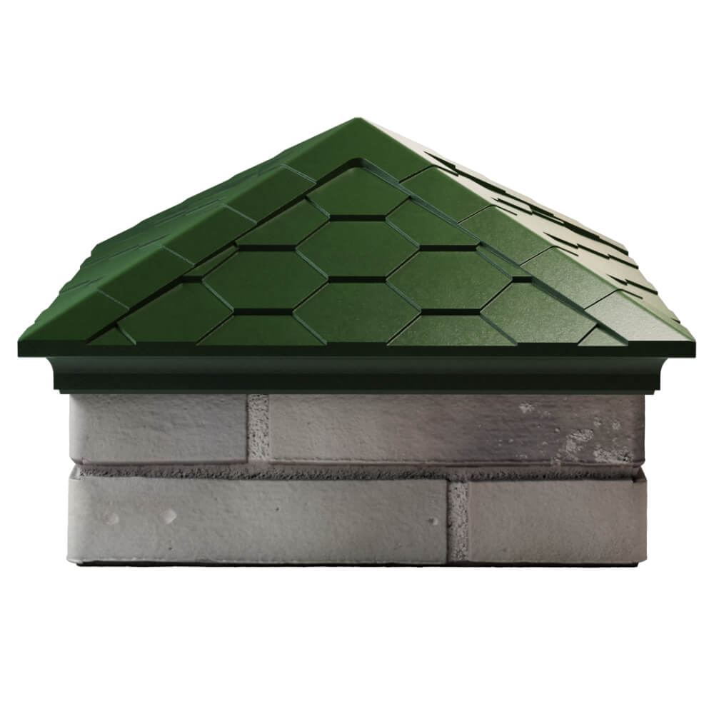 Колпак Zking Эверест Зеленый на столб 1.5х1.5 кирпича (390х390мм) Самара фото